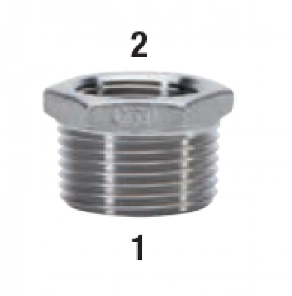 Reduziernippel, Typ 241, 1 1/2" x 3/8"